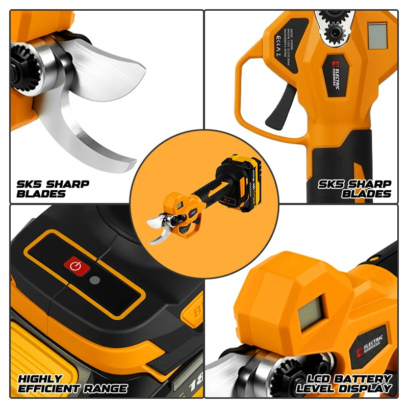 Electric Goddess Brushless Pruning Shears 18V Cordless Garden Tool