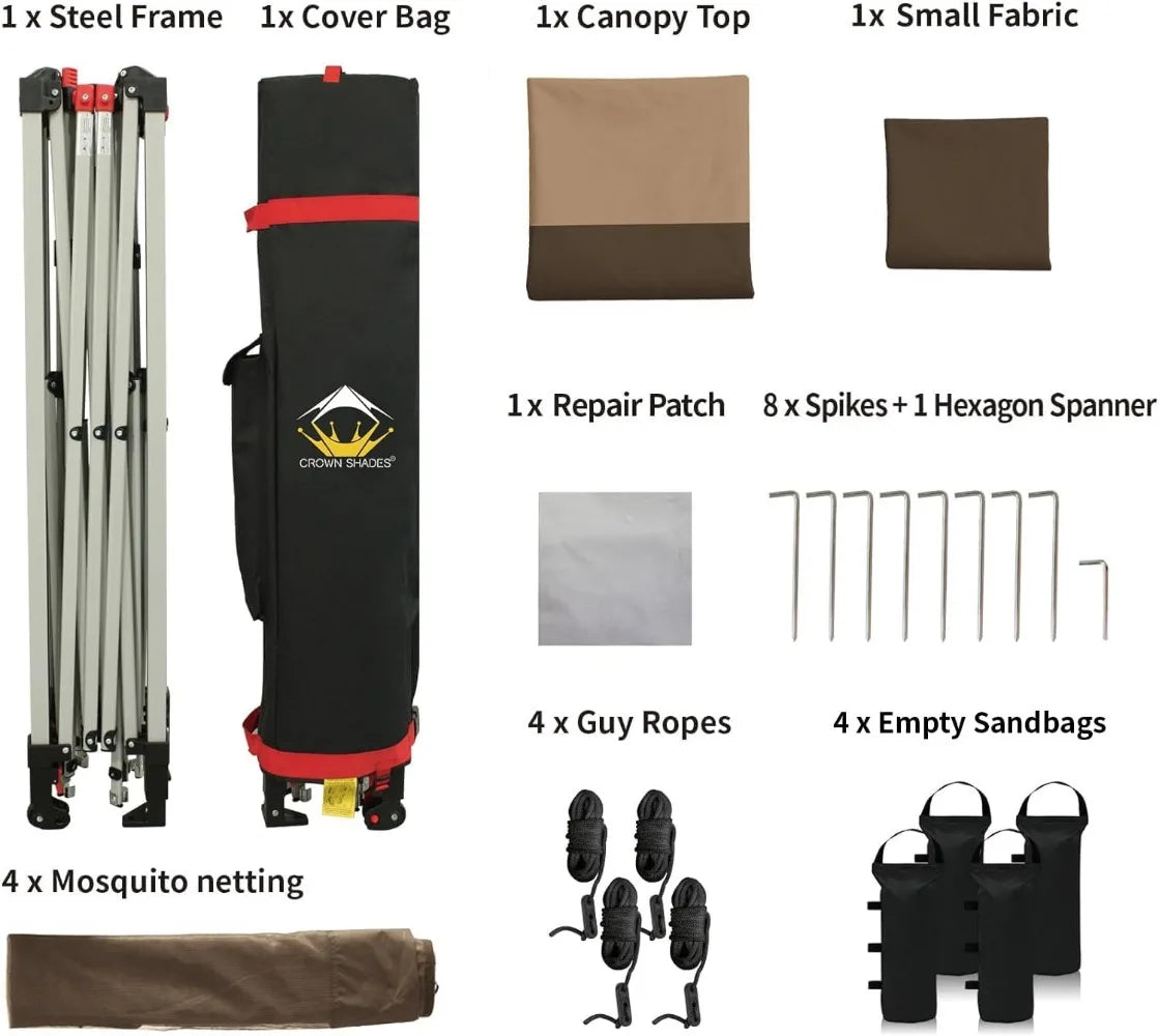 Easy Setup Pop Up Gazebo Canopy Tent For Outdoor Patio