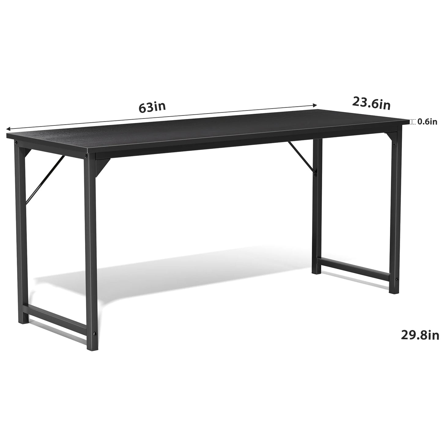 JHK Computer Desk For Office And Gaming With Wood Tabletop