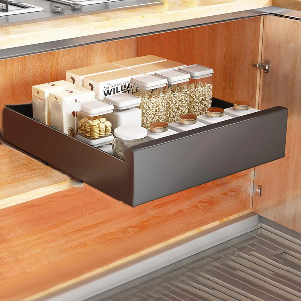 HiMISS Pull Out Cabinet Organizer Metal Slide Out Drawer Kitchen