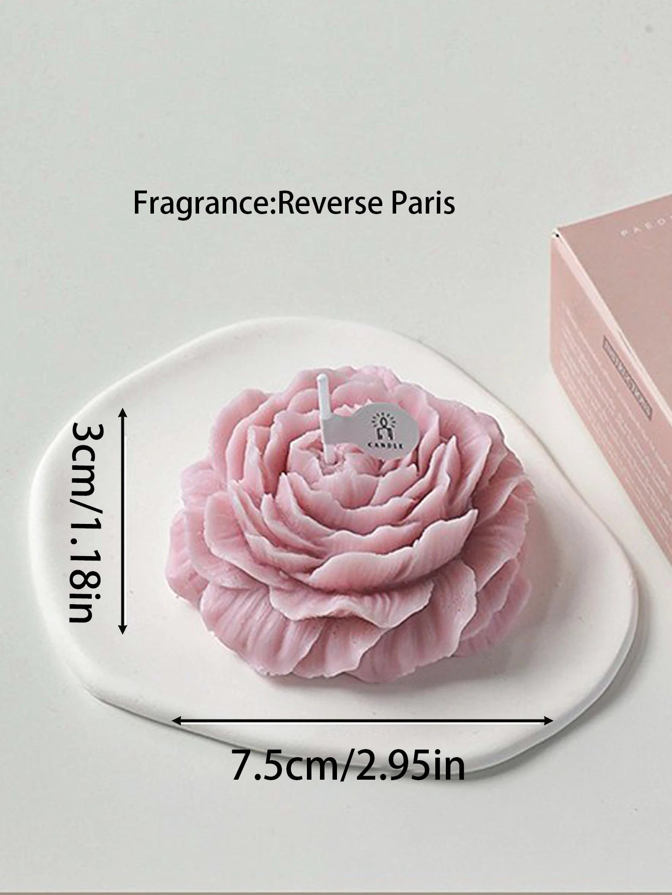 UDOCOOL 3D Peony Aromatic Candle Flower Shape Aromatherapy
