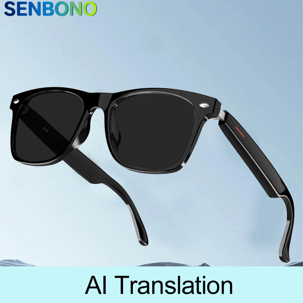 SENBONO Smart Glasses AI Translation Real Time Multilingual Support