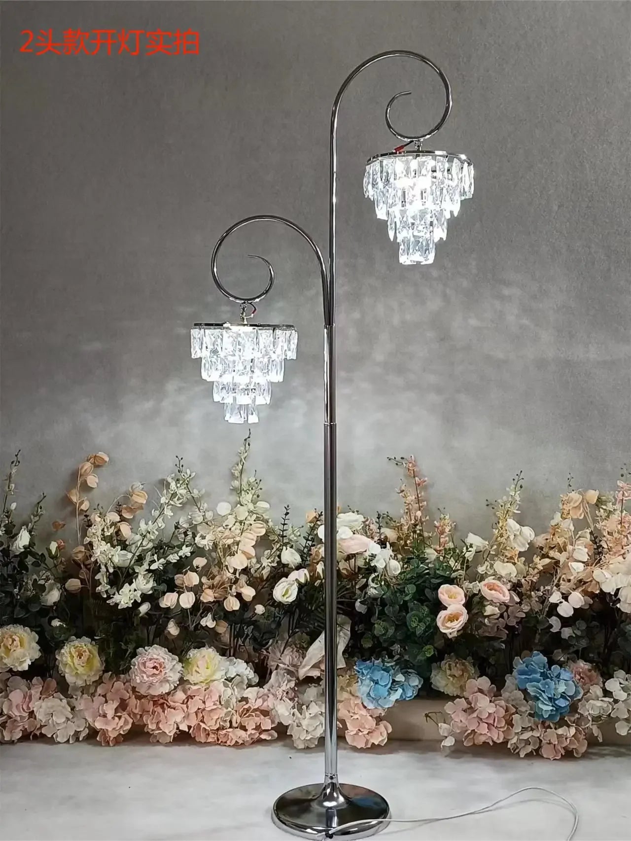 Crystal Floor Lamp For Wedding And Party Decor LED Lighting