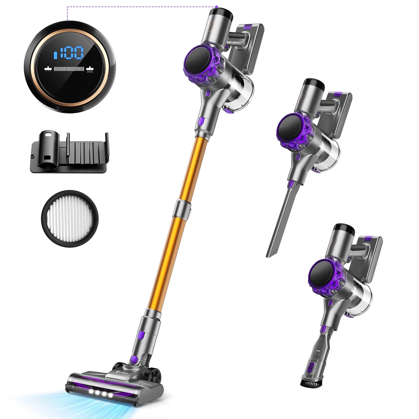 INSE Cordless Vacuum Cleaner 40Kpa Suction For Pet Hair