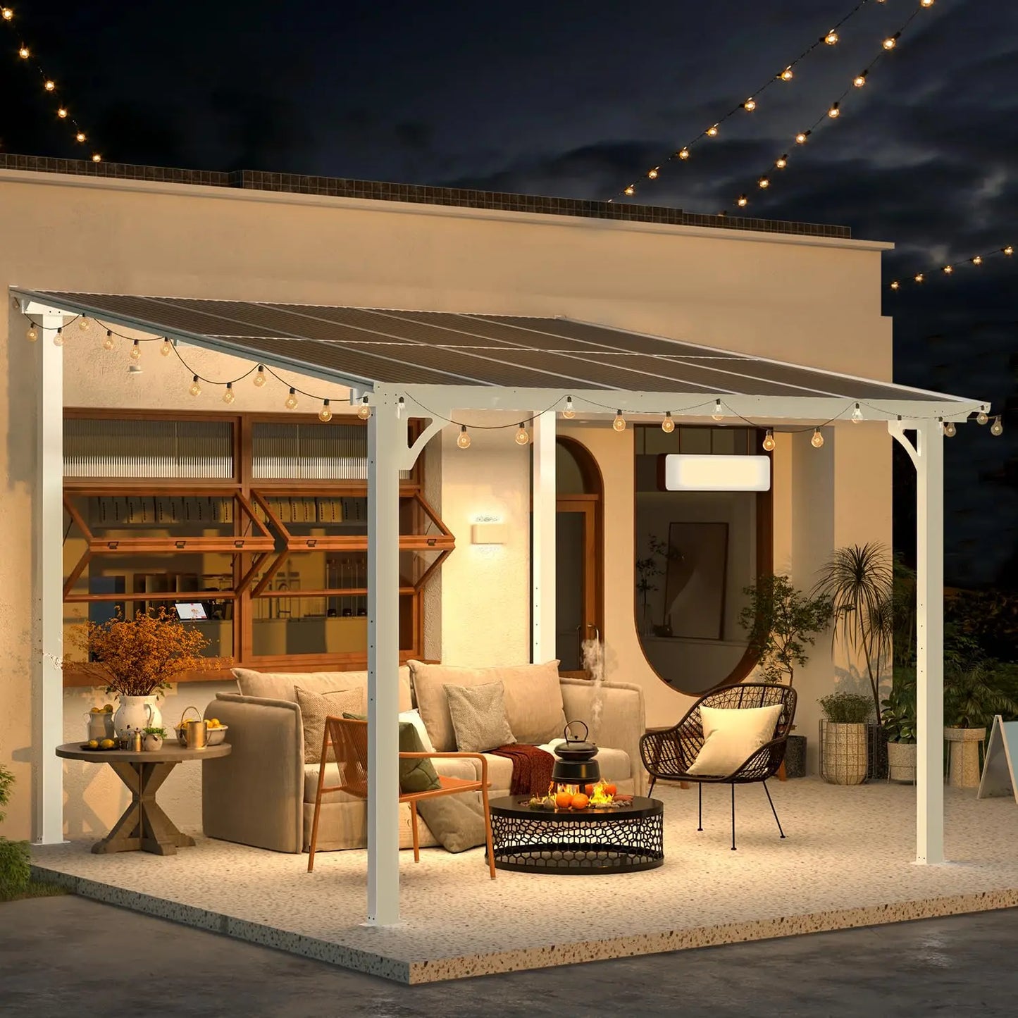 Wall Mounted Gazebo Pergola For Outdoor Patio And Deck