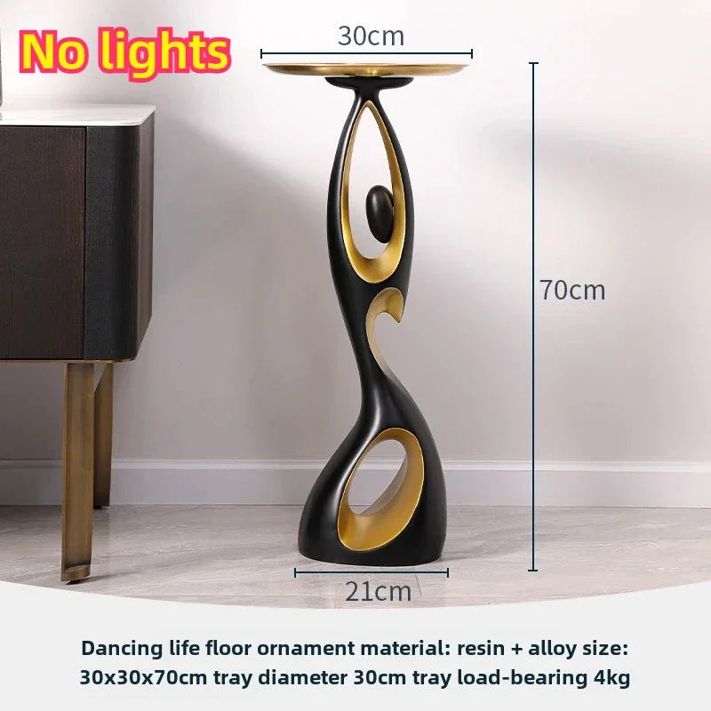 Enerlord LED Floor Lamp Night Glow Resin Sculpture Living Room