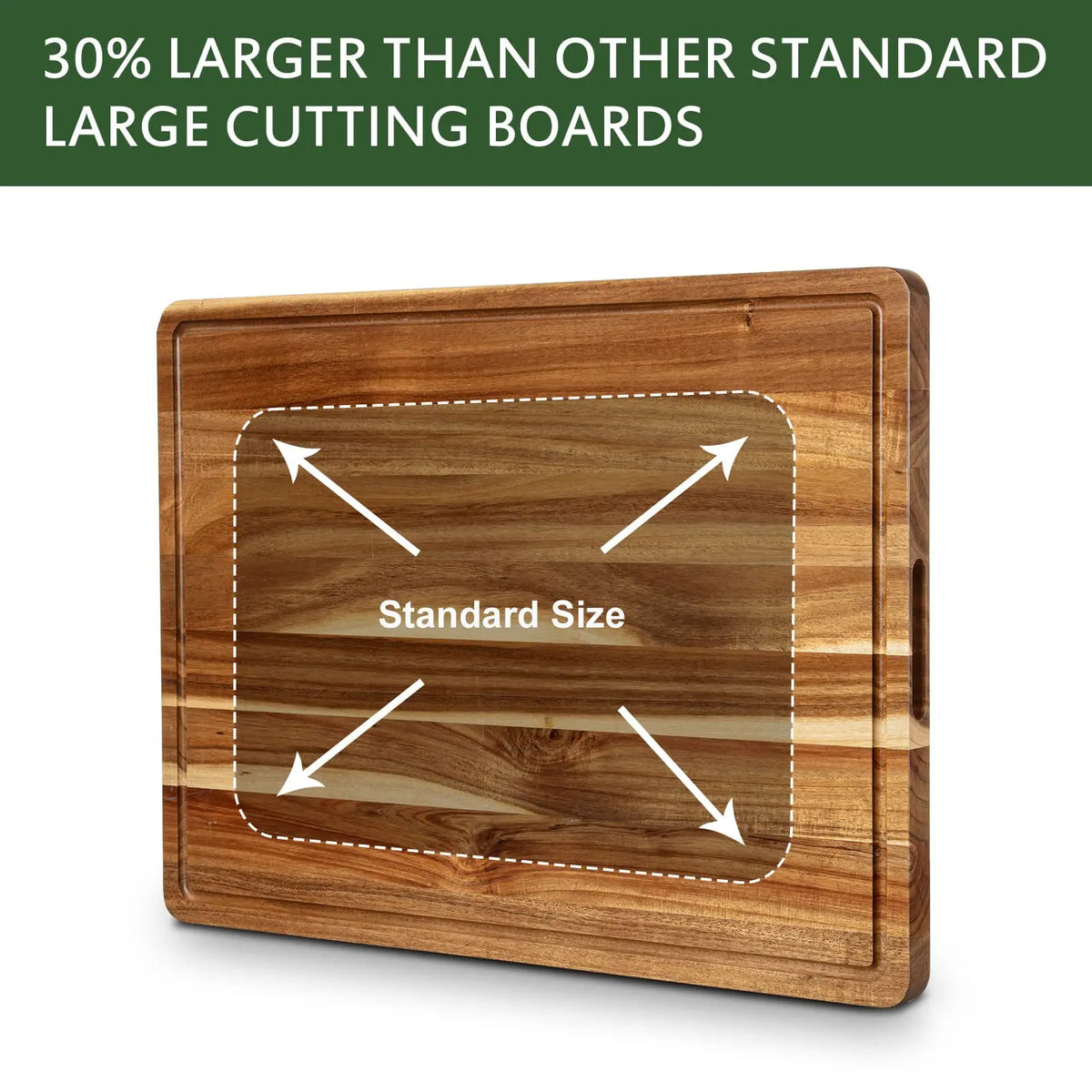 Fashionwu 24 Inch Extra Large Wooden Cutting Board Butcher Block With Juice Groove