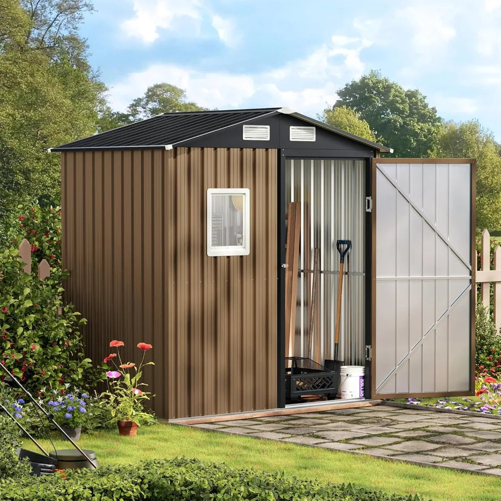 XIAOLANG Outdoor Steel Storage Shed With Lockable Doors And Window