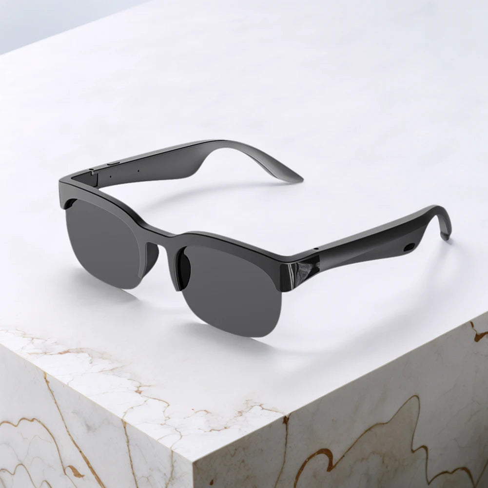 VKTECH Smart Glasses AI Translator Bluetooth Sunglasses Music And Calls