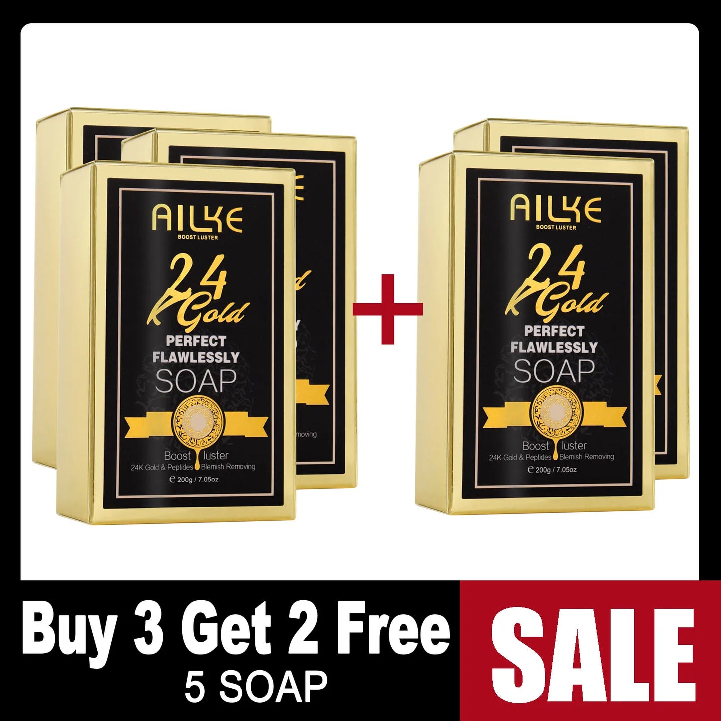AILKE 24K Gold Whitening Skin Care Set For All Types