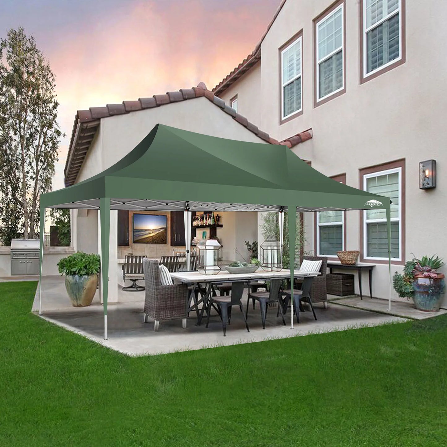 Tooluck Pop Up Canopy Gazebo Outdoor Tent With Sidewalls