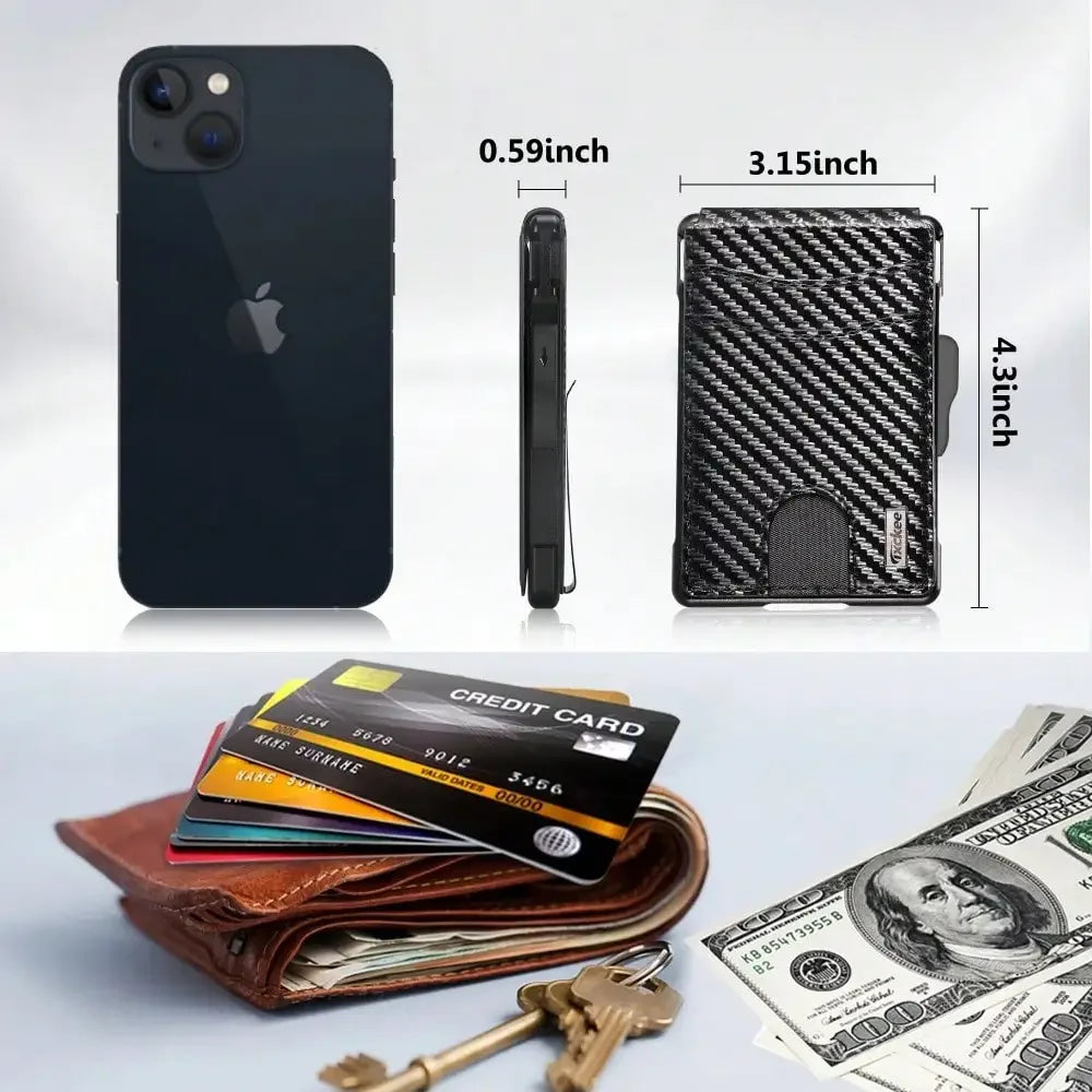 Unisex Minimalist Card Wallet for 9 to 13 Cards RFID