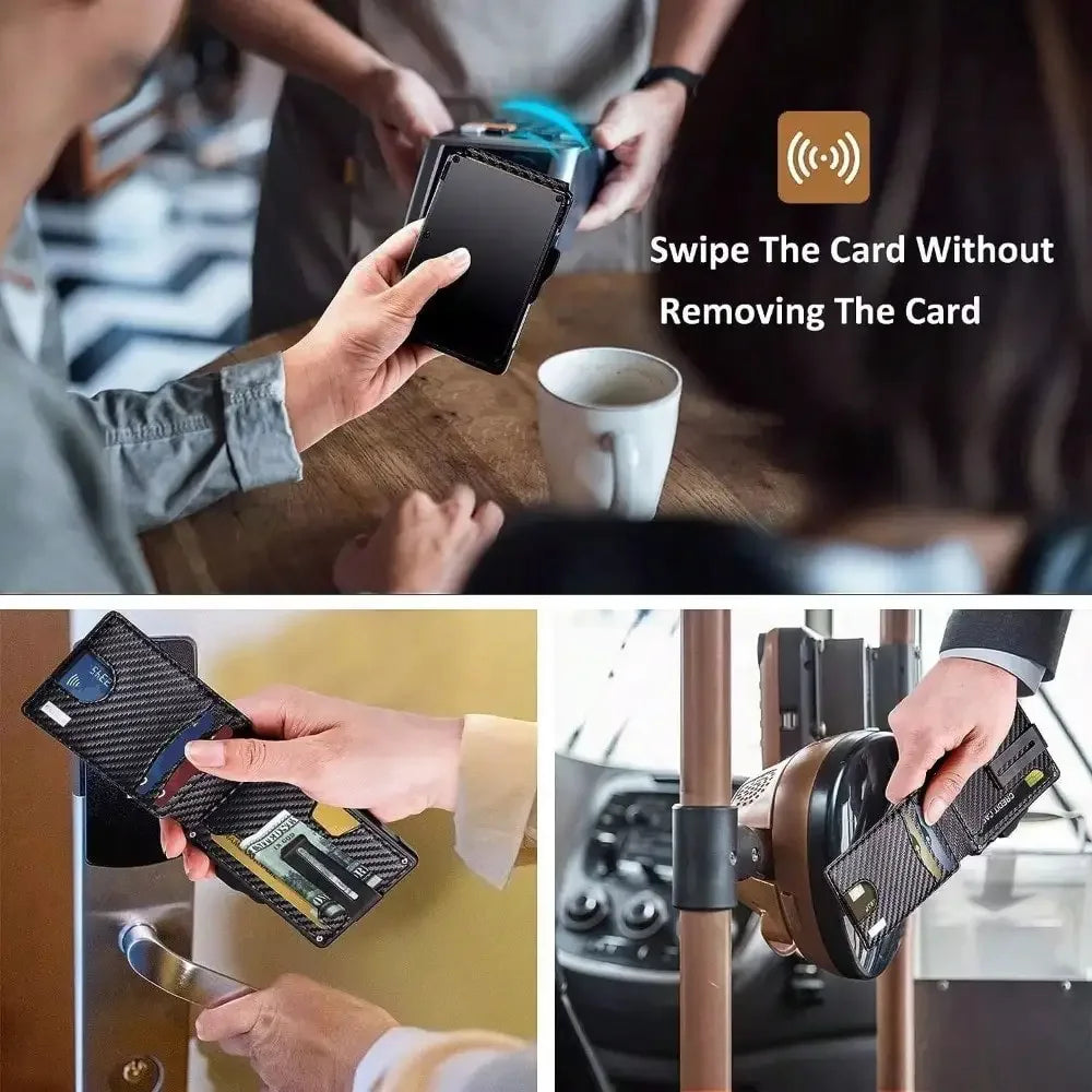 Unisex Minimalist Card Wallet for 9 to 13 Cards RFID