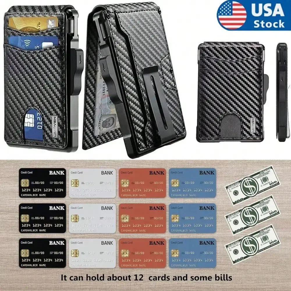Unisex Minimalist Card Wallet for 9 to 13 Cards RFID