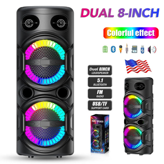 CURUK 3000W Portable Bluetooth Speaker Subwoofer Karaoke Party System