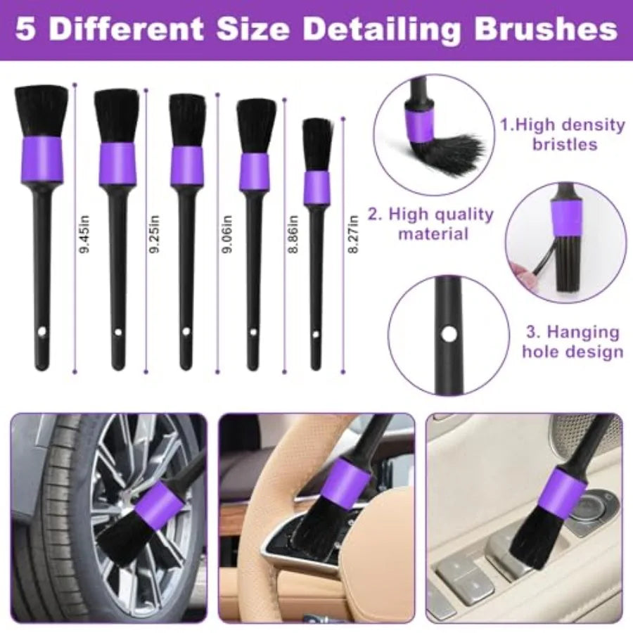 Windshield Cleaner Tool 17-Piece Car Interior Cleaning Kit