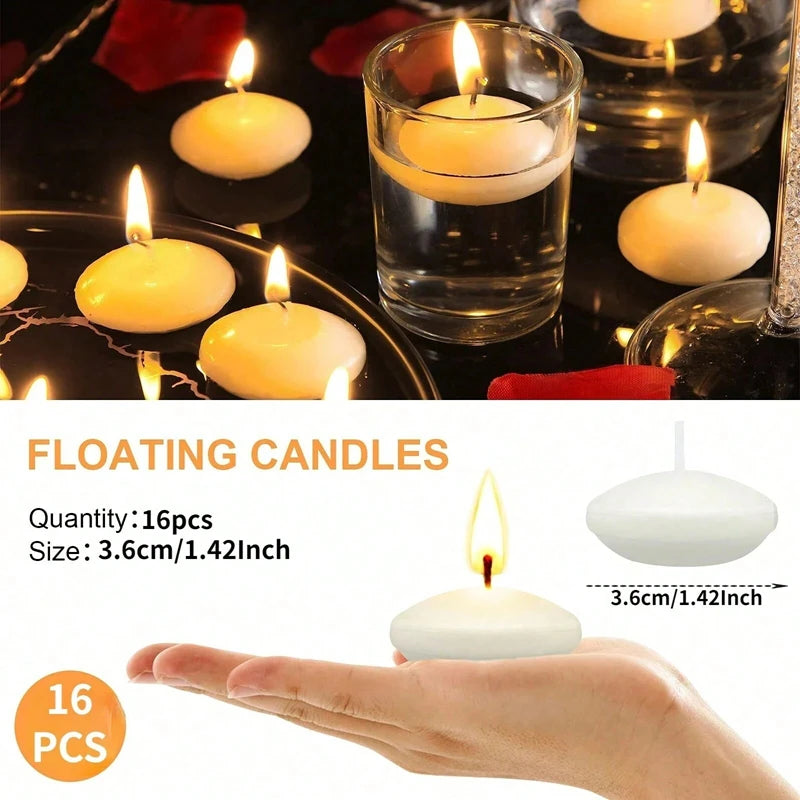 Floating Unscented Candles Disc Set For Wedding And Home Decor