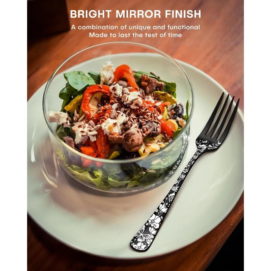 Stainless Steel Flatware Set for 8 With Steak Knives