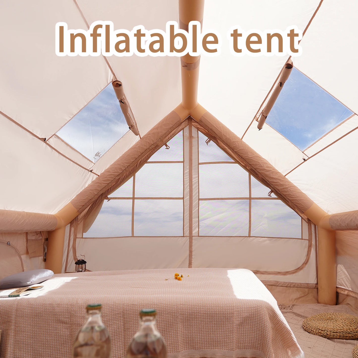 Pakicetus Inflatable Camping Tent Quick Setup Frame Four Season Shelter