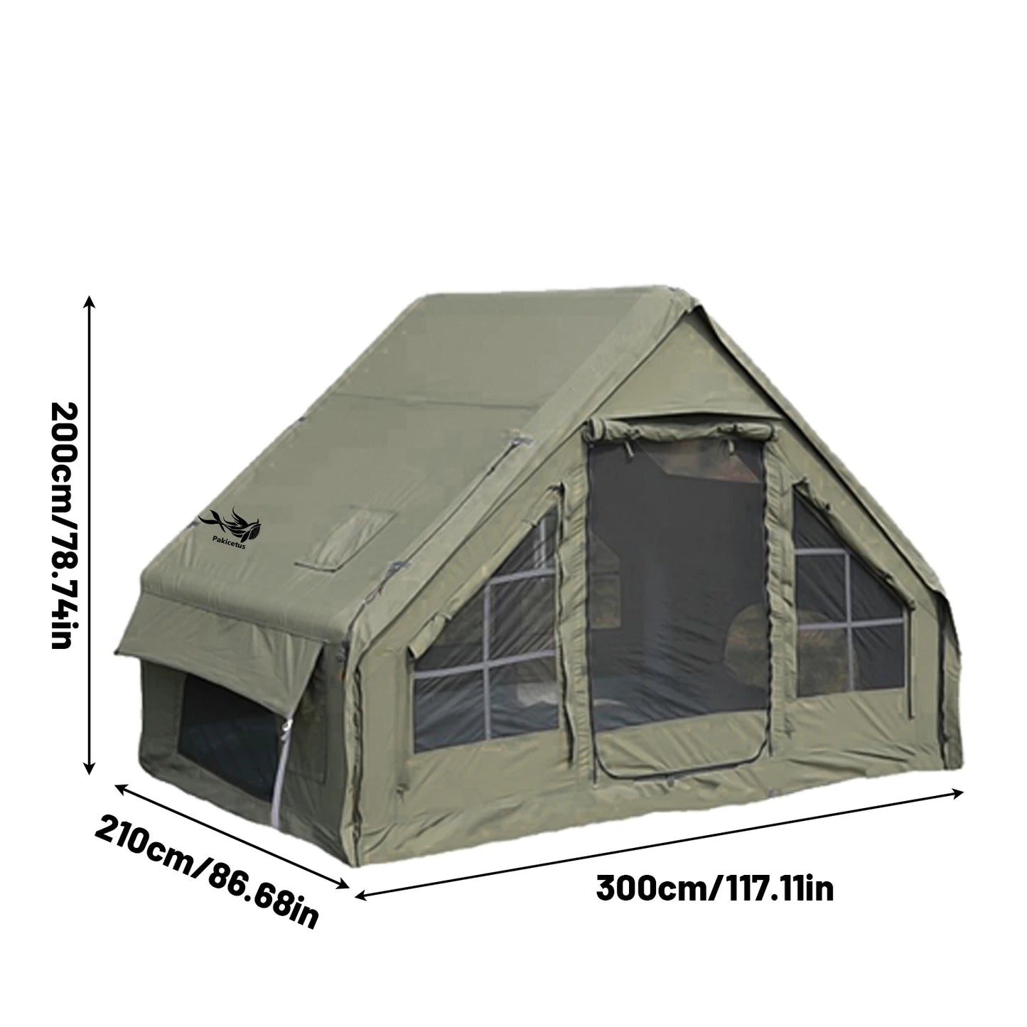 Pakicetus Inflatable Camping Tent Quick Setup Frame Four Season Shelter