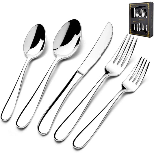 Heavy Duty Stainless Steel Flatware Set 40 Piece For 8
