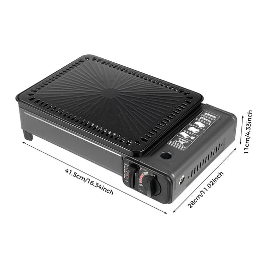 Bymaocar Portable Butane Gas Stove Grill For Outdoor Barbecue