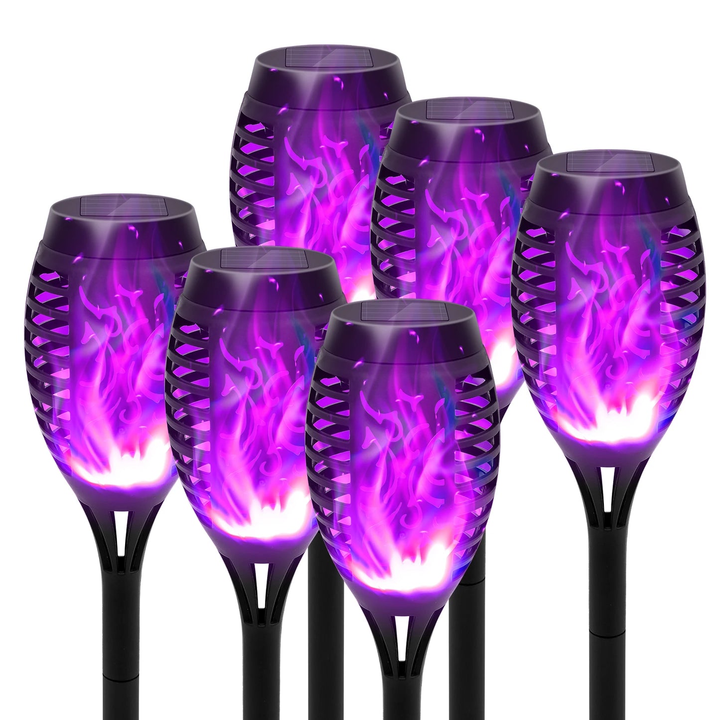 Solar Flame Light Outdoor Flickering LED Torch Lamp For Garden Decor