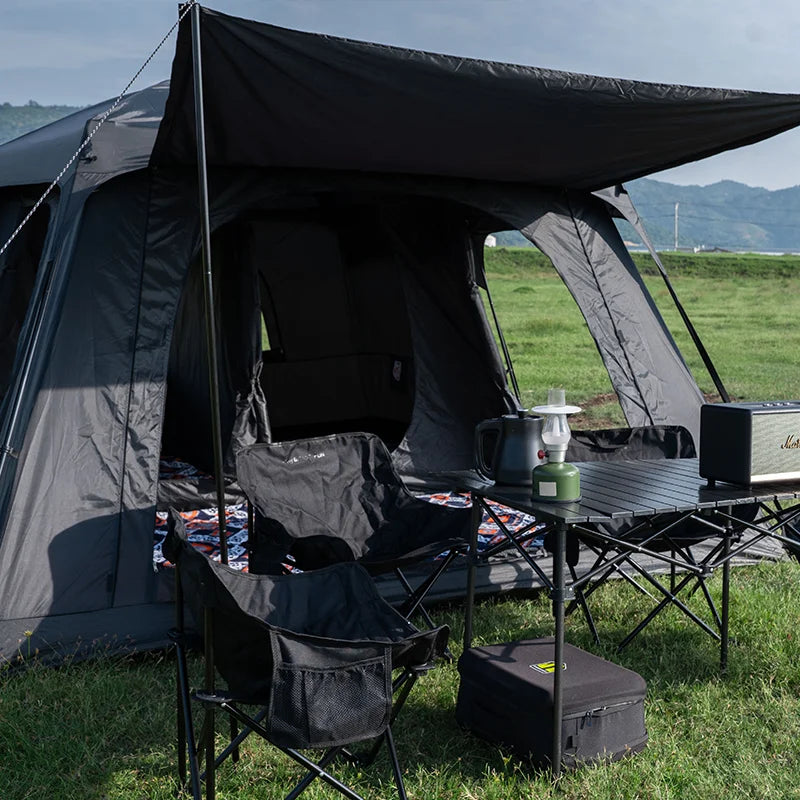 Family Outdoor Camping Tent With Extendable Canopy Waterproof Mosquito Proof