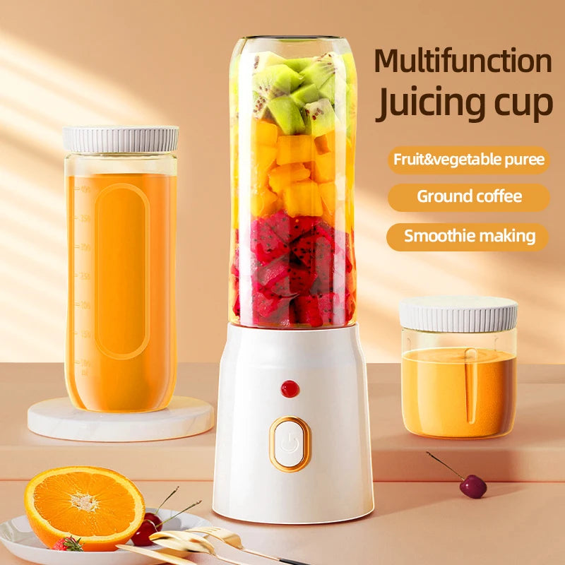 Portable Wireless Juicer Blender Dual Cup With USB Rechargeable