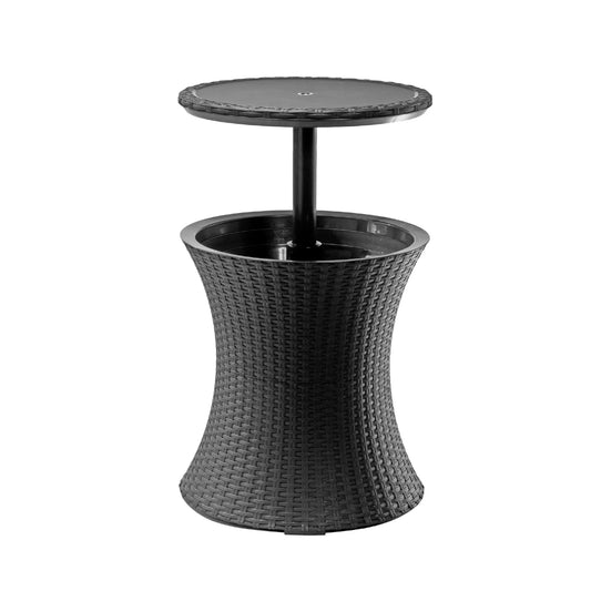 XIUWO Outdoor Bar Table With Hidden Cooler For Patio Parties