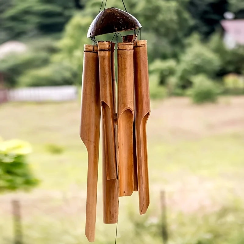 Garden Bamboo Wind Chimes Outdoor Wooden Decor