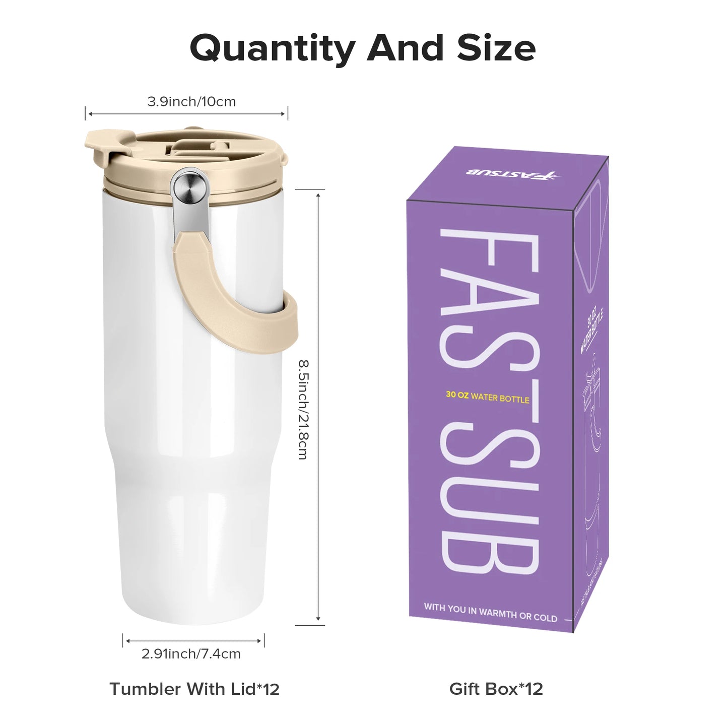 FastsubDrinkware Sublimation Tumblers Stainless Steel