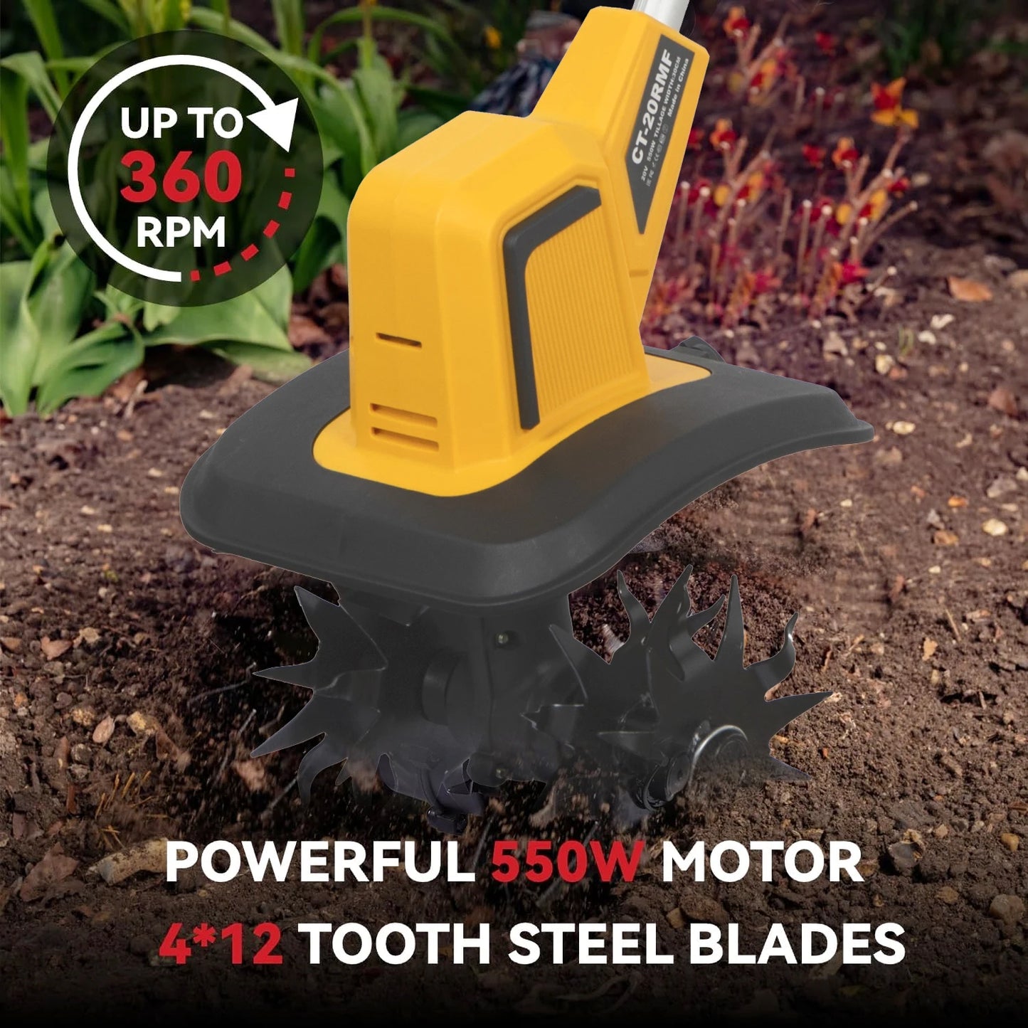 Mini Electric Tiller With Lithium Battery Rotary Hoe Handheld Tiller
