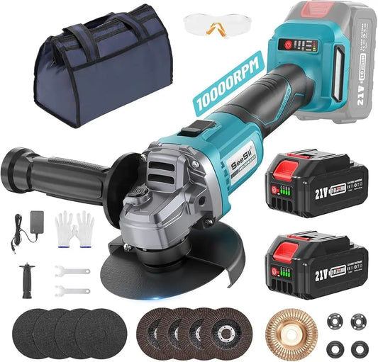 Seesii 21V Brushless Angle Grinder Multifunction Tool