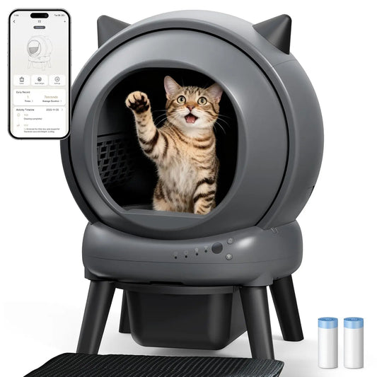 E2 Automatic Self Cleaning Litter Box Multiple Cats With App
