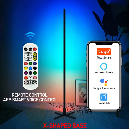YILIN RGBIC LED Floor Lamp With Smart App Remote Control