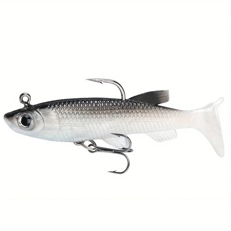 5 Piece Realistic Soft Bait Lure Kit With Sharp Hooks