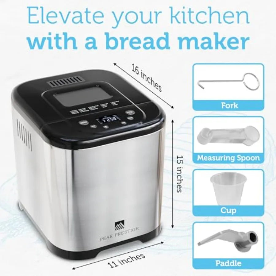 XMSJ 15In1 Bread Maker With Nonstick Pan