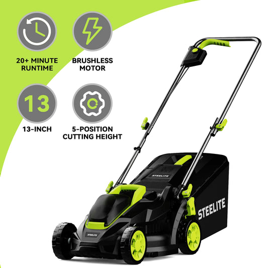 Deli Electric Lawn Mower 21V 4.0Ah Battery And Charger