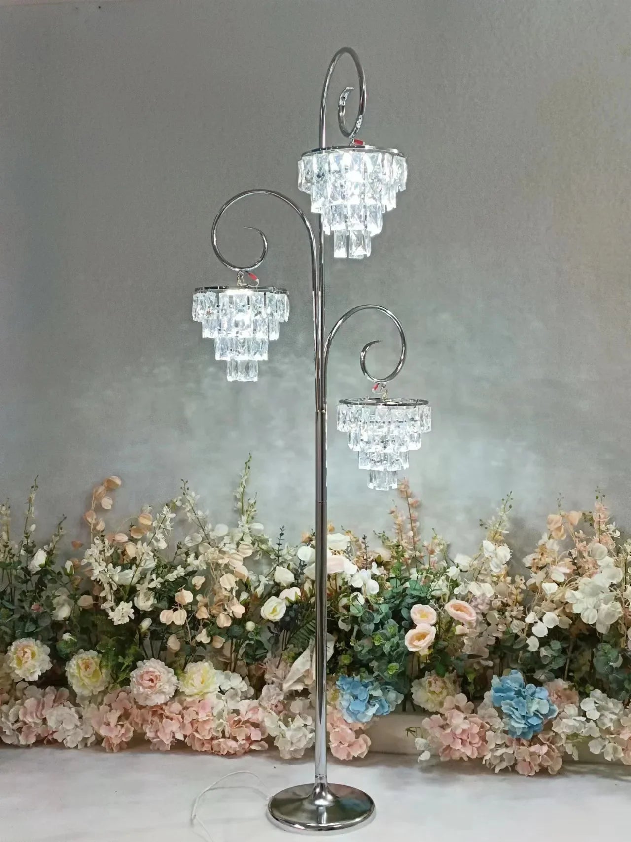 Crystal Floor Lamp For Wedding And Party Decor LED Lighting