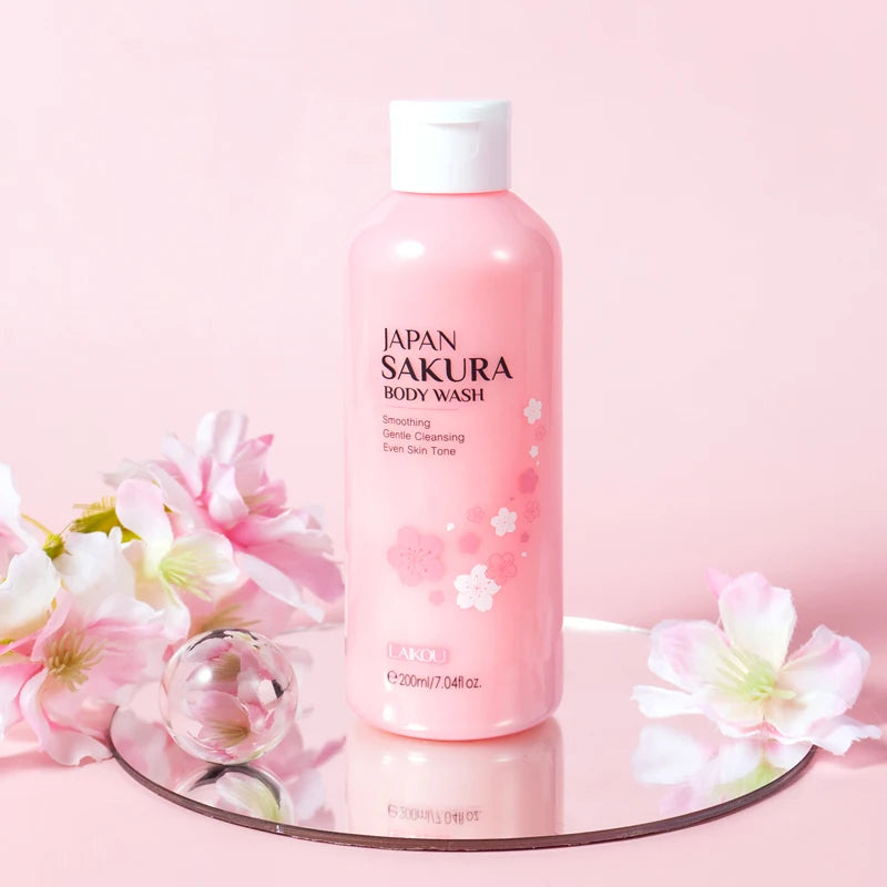 LAIKOU Sakura Body Wash Shampoo Set For Skin And Hair