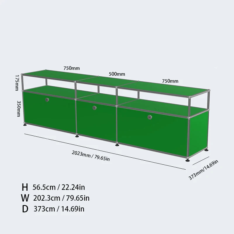 Bigcityfur TV Stand Storage Cabinet Metal Corner Display Unit
