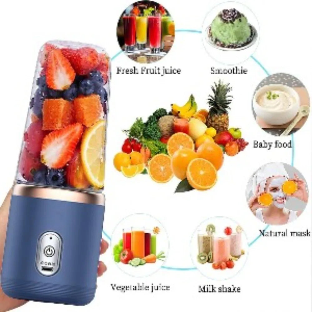ATMDOG Portable USB Rechargeable Personal Blender 400ml 6 Blades