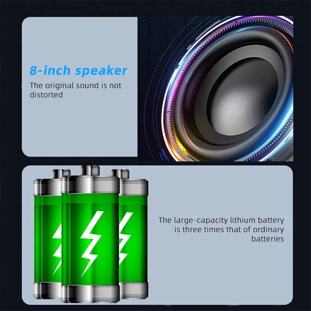 CURUK 1100W Portable Bluetooth Party Speaker With RGB Light