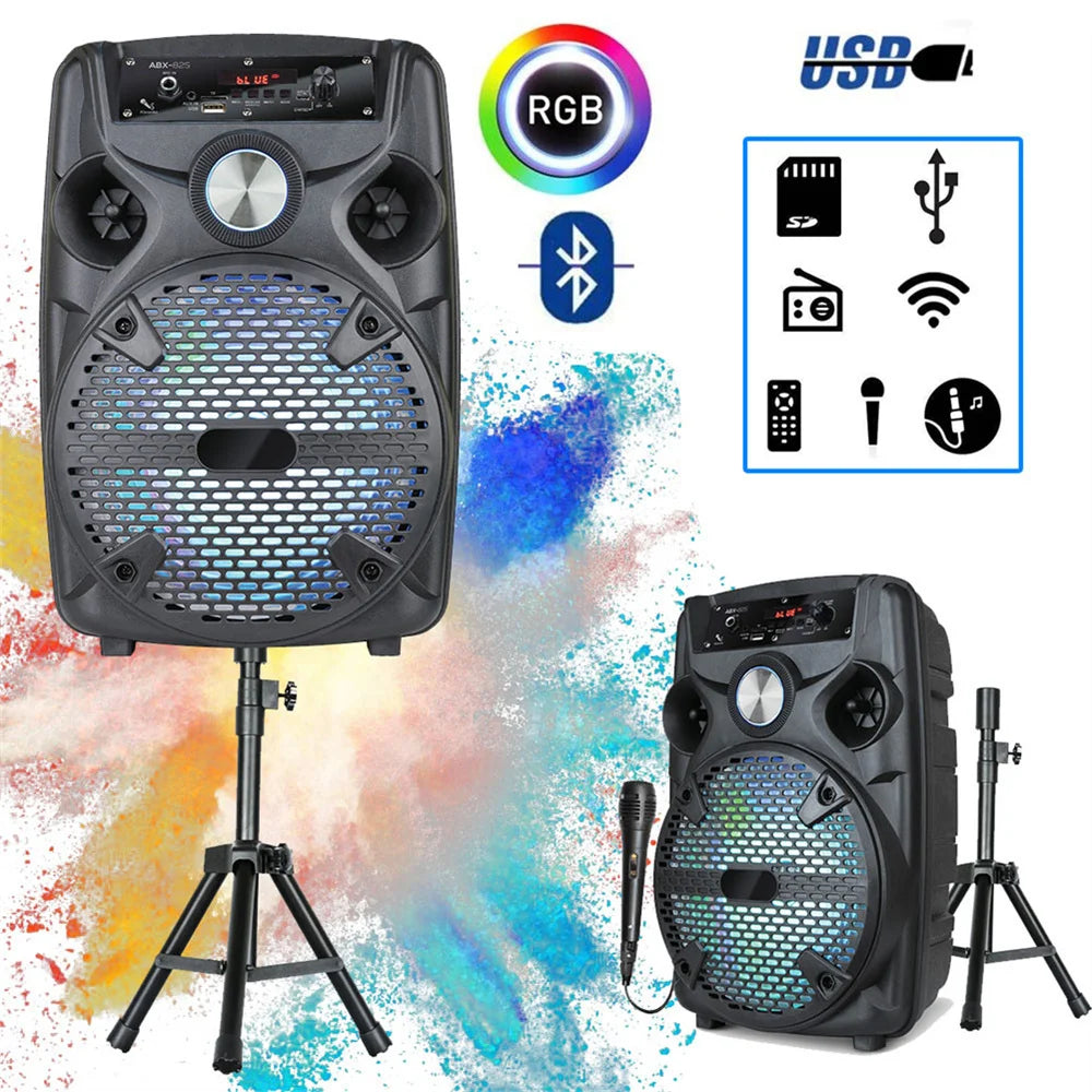 CURUK 1100W Portable Bluetooth Party Speaker With RGB Light