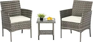 Patio Furniture Sets Outdoor Wicker Conversation Sofa Rattan Chair