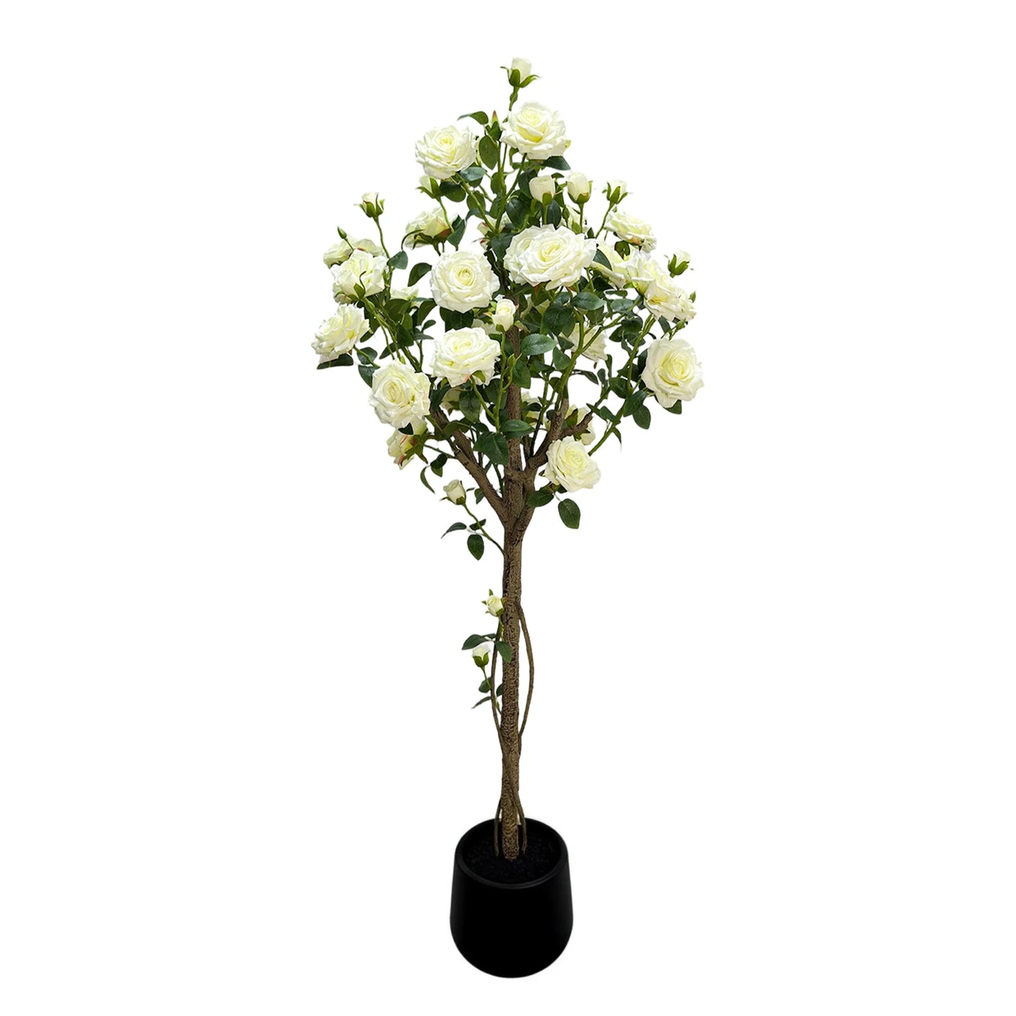 HiMISSCN Faux Flower Tree With Artificial Roses For Indoor Decor