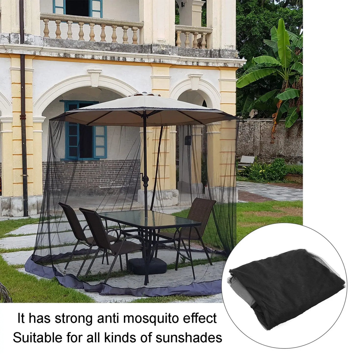 Outdoor Mosquito Net Sunshade Umbrella Pavilion Tent