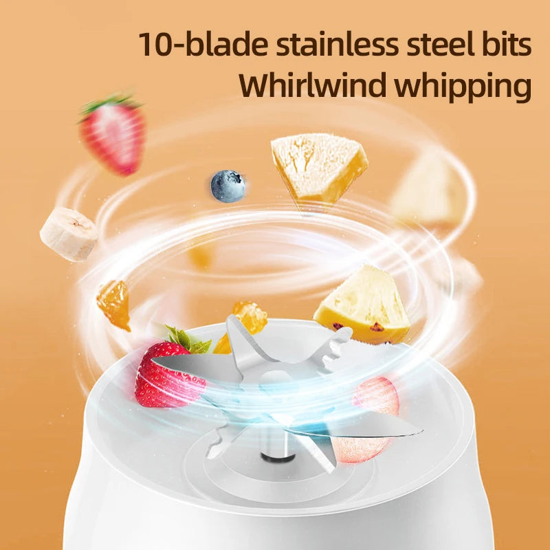 Portable Wireless Juicer Blender Dual Cup With USB Rechargeable