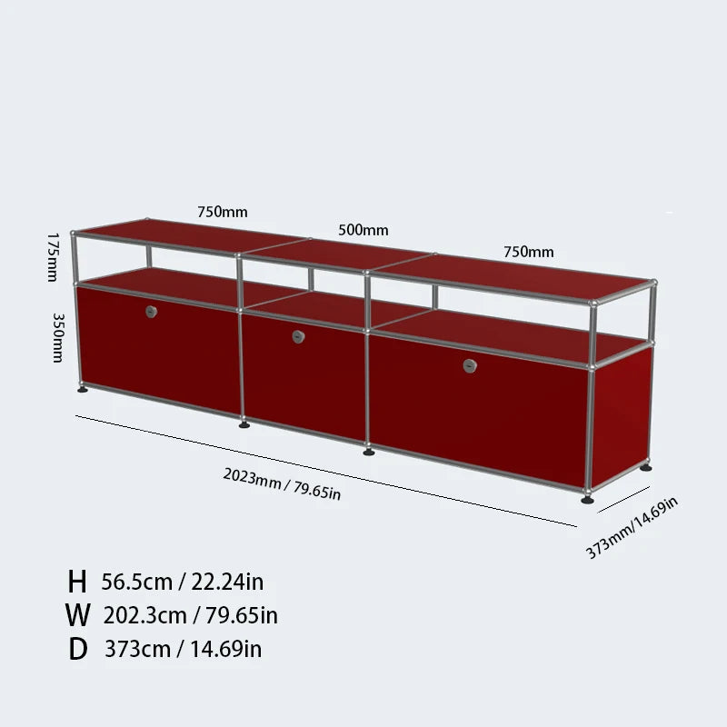 Bigcityfur TV Stand Storage Cabinet Metal Corner Display Unit
